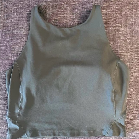 lululemon Align High neck Olive Green Sports Bra SIZE 6 - Picture 2 of 2